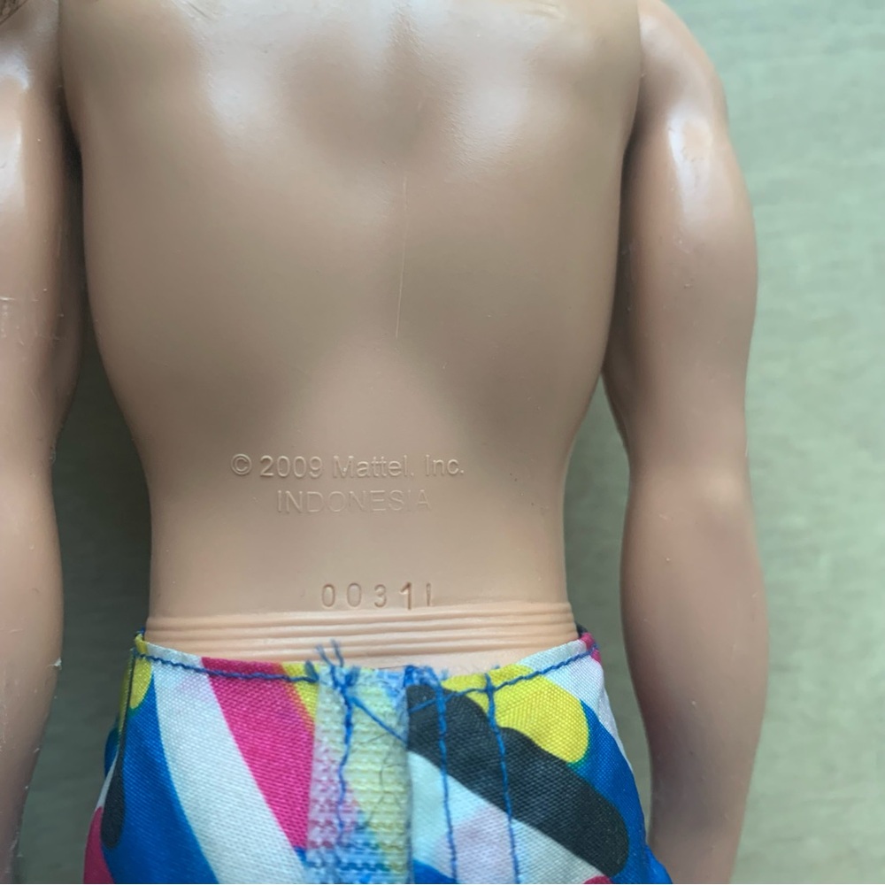 Barbie 1966 and Ken Doll Rooted Blonde Hair with Blue Eyes in Swim Trunks 2009 - Picture 4 of 7